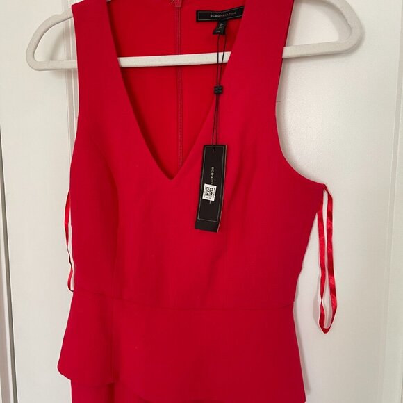 Red Peplum Jumpsuit from BCBG Cerys - Picture 5 of 6